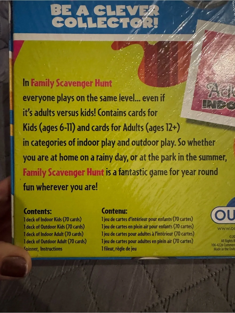 Family Scavenger Hunt In A Box - Colorful Game for Kids & Adults